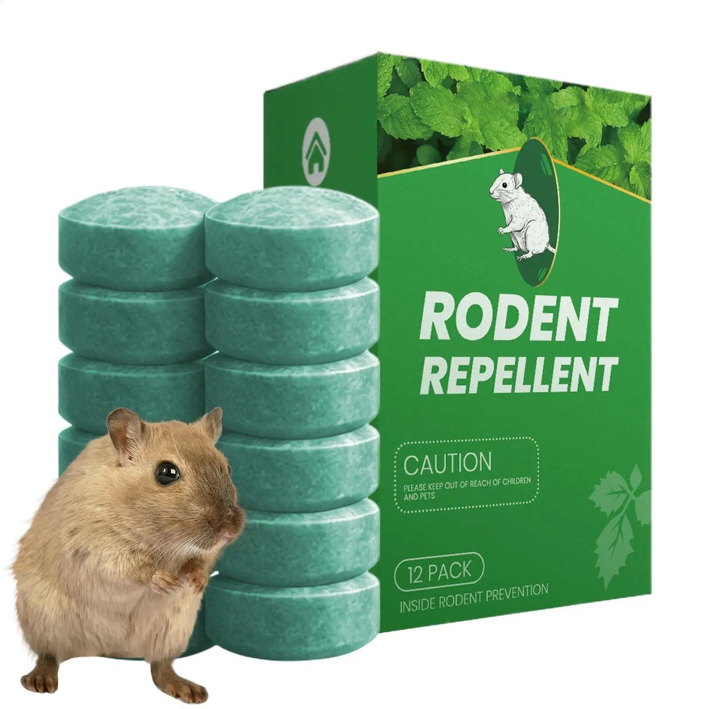 Peppermint Oil Mouse Repellent Tablets with Natural Rodent Deterrent Pet Safe 12 Pack - Image 1