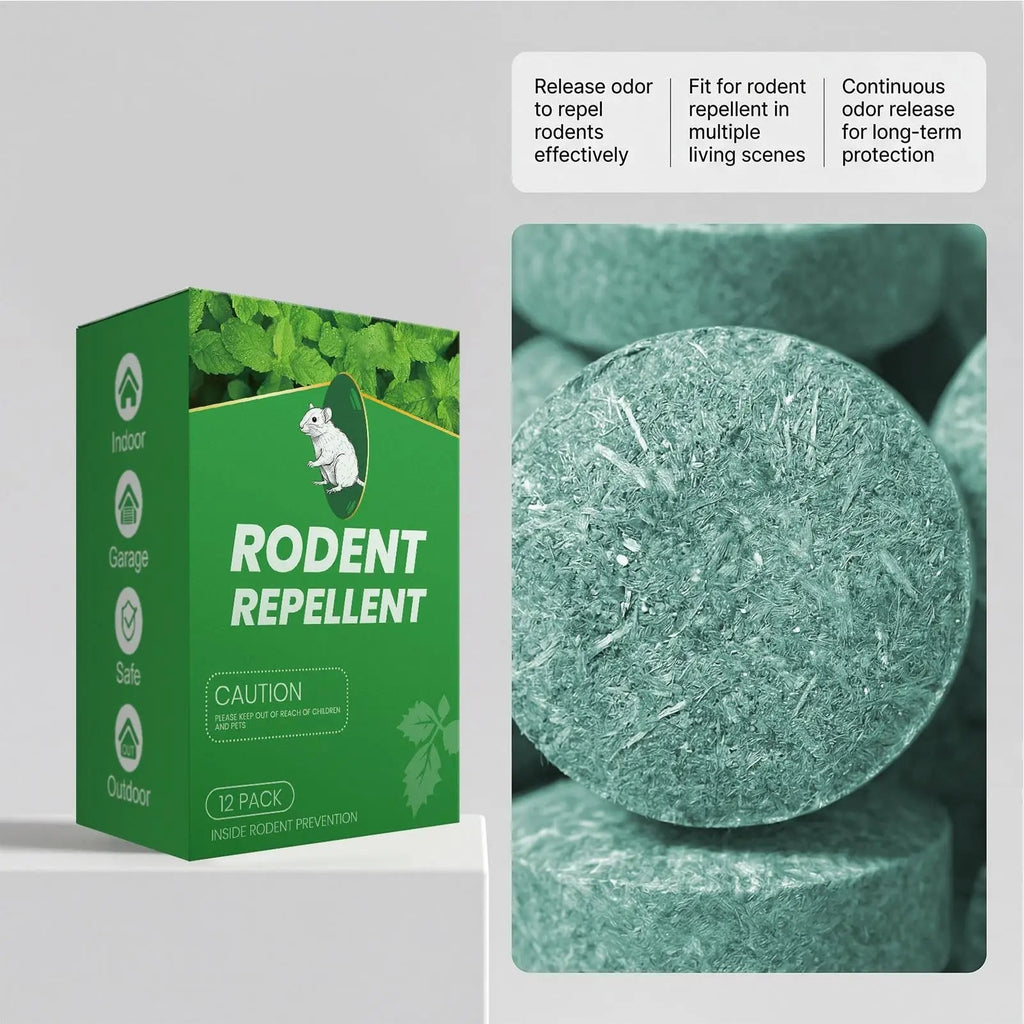 Peppermint Oil Mouse Repellent Tablets with Natural Rodent Deterrent Pet Safe 12 Pack - Image 6