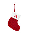 Personalized Mini Cable Knit Christmas Stocking with Embroidered Initial - Image 4