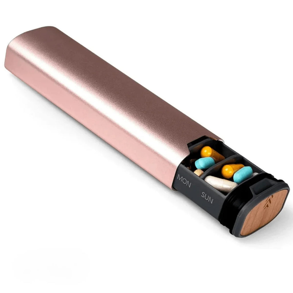 Pill Organizer with 7 Daily Compartments Sliding Tray and Protective Sleeve - Image 6