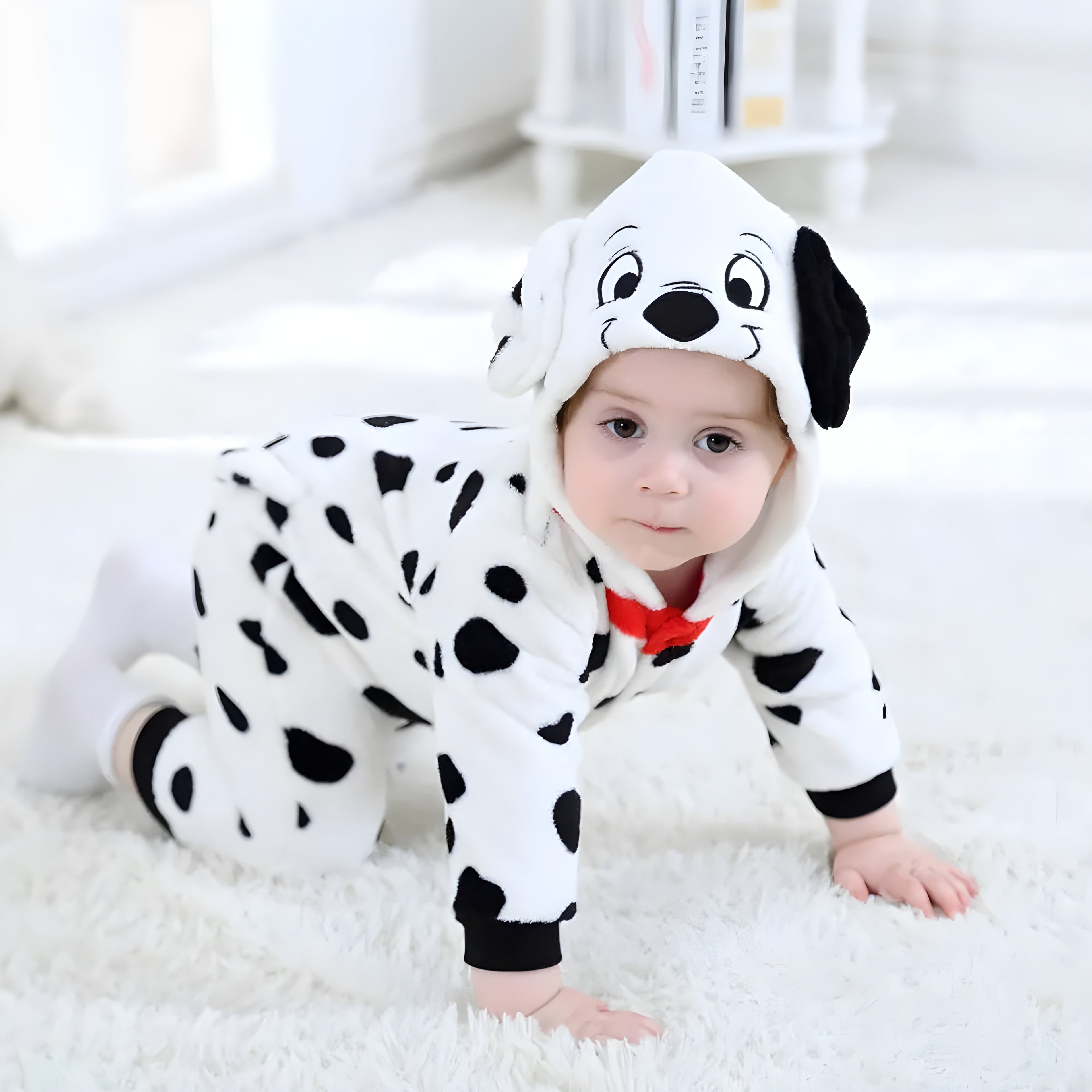 Uroczy miękki dalmatyński kombinezon na zamek