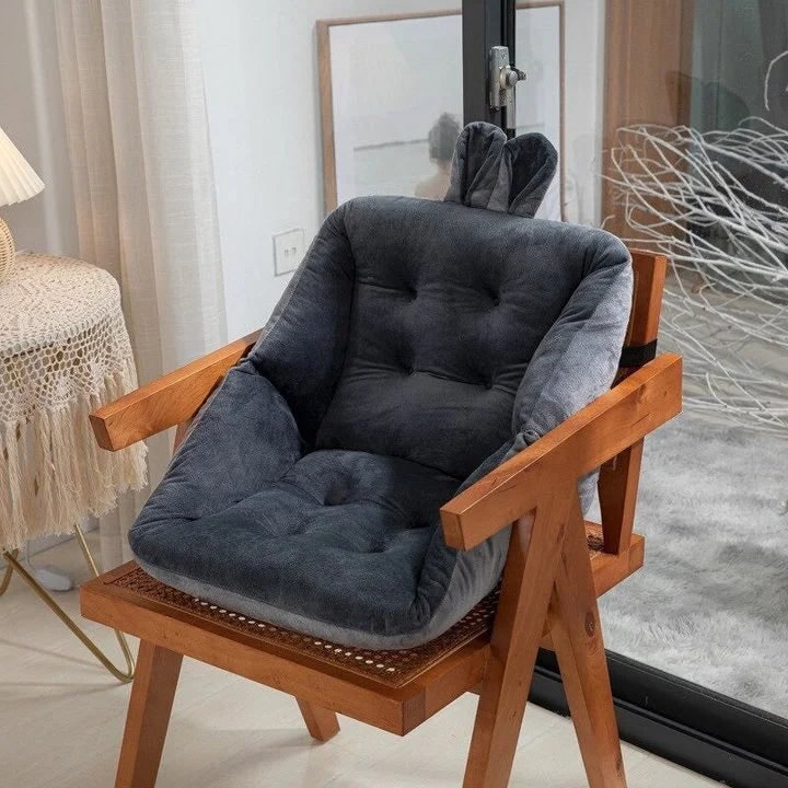 Plush Chair Cushion with Integrated Backrest and Tufted Design - Image 6