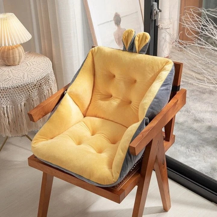 Plush Chair Cushion with Integrated Backrest and Tufted Design - Image 7