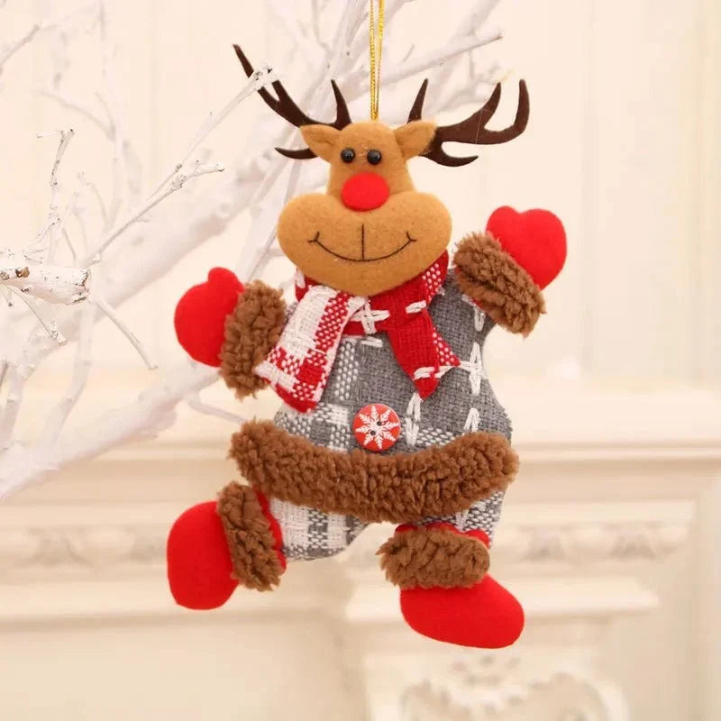Plush Christmas Ornaments with Dangling Legs Felt and Fleece Holiday Tree Decorations - Image 10