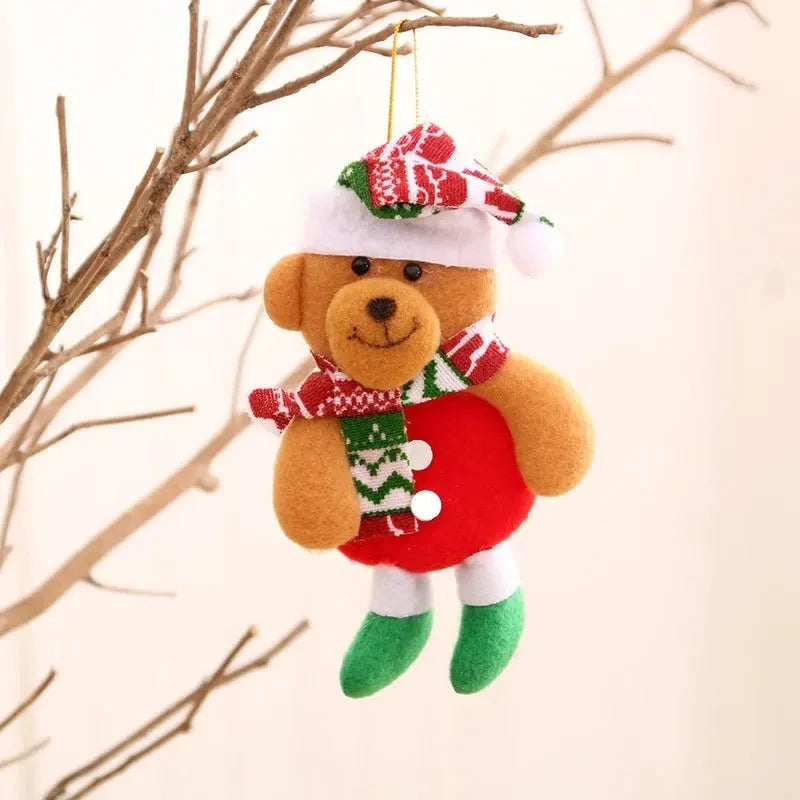 Plush Christmas Ornaments with Dangling Legs Felt and Fleece Holiday Tree Decorations - Image 4