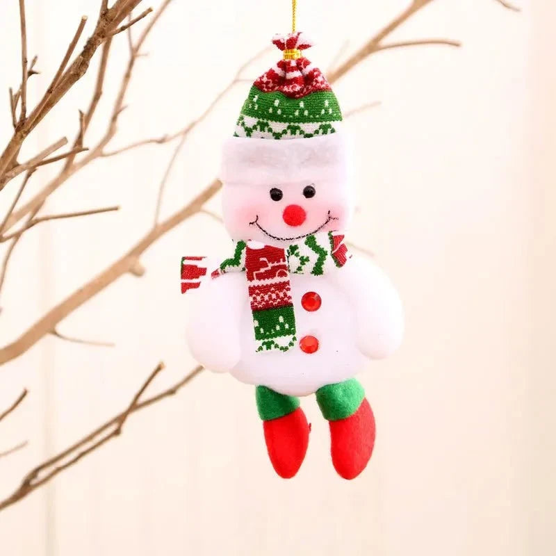 Plush Christmas Ornaments with Dangling Legs Felt and Fleece Holiday Tree Decorations - Image 5