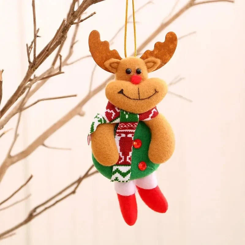 Plush Christmas Ornaments with Dangling Legs Felt and Fleece Holiday Tree Decorations - Image 6