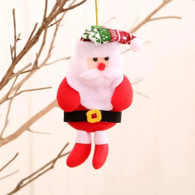 Plush Christmas Ornaments with Dangling Legs Felt and Fleece Holiday Tree Decorations - Image 7