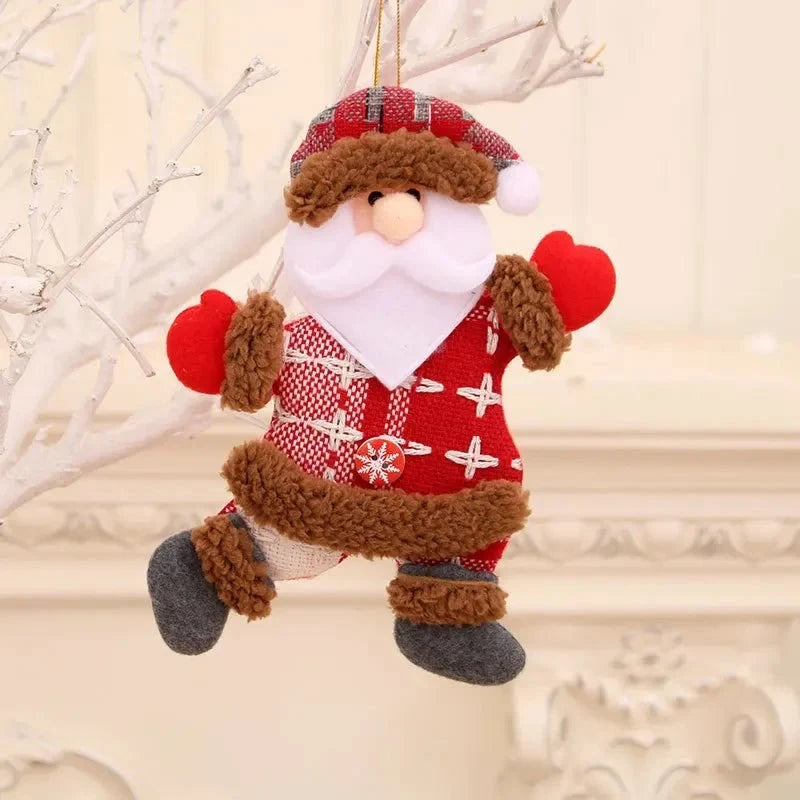 Plush Christmas Ornaments with Dangling Legs Felt and Fleece Holiday Tree Decorations - Image 8