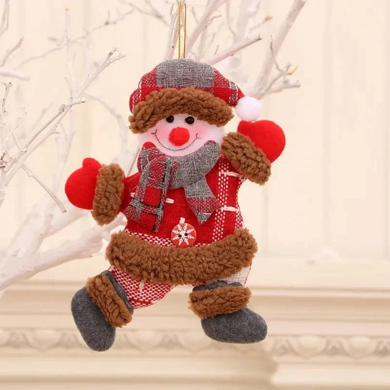 Plush Christmas Ornaments with Dangling Legs Felt and Fleece Holiday Tree Decorations - Image 9
