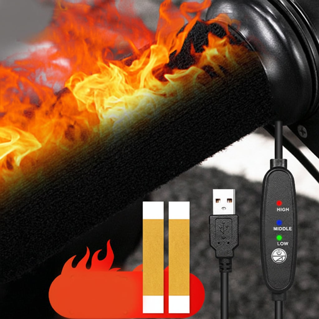 Podgrzewane Manetki Motocyklowe USB z Kontrolerem Temperatury 3 Poziomy - Image 8