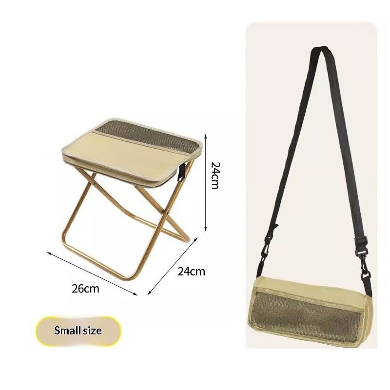 Portable Folding Camping Chair with Lightweight Canvas Seat and Detachable Shoulder Strap - Image 4