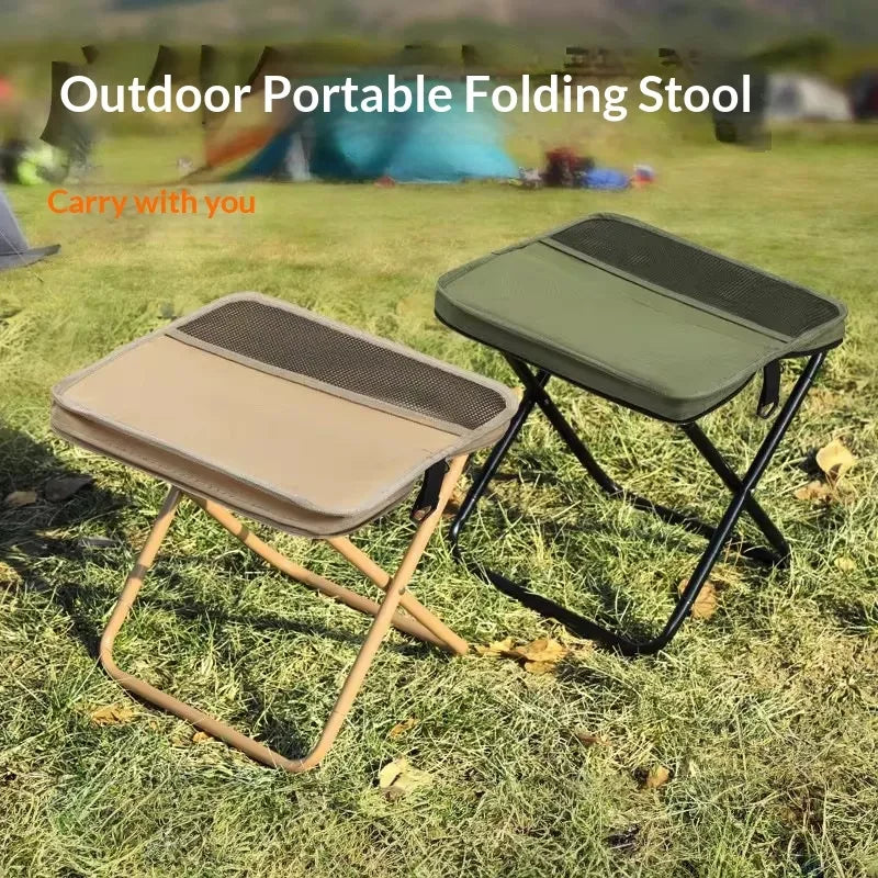 Portable Folding Camping Chair with Lightweight Canvas Seat and Detachable Shoulder Strap - Image 5