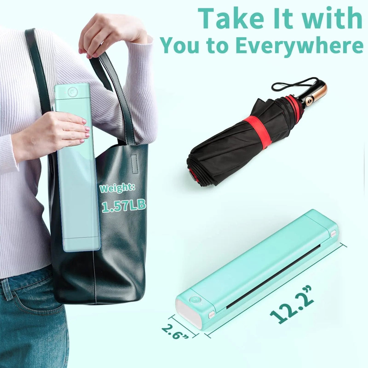 Portable Thermal Printer Wireless with Bluetooth and USB for Smartphone Laptop A4 Compact - Image 9