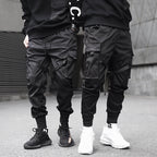 Męskie Spodnie Cargo Streetwear Regulowane Kieszenie