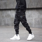 Męskie Spodnie Cargo Streetwear Regulowane Kieszenie