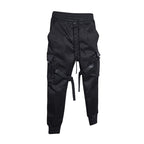 Męskie Spodnie Cargo Streetwear Regulowane Kieszenie