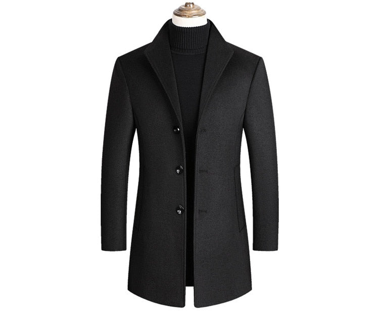 Men's single-breasted coat Classic elegant cut