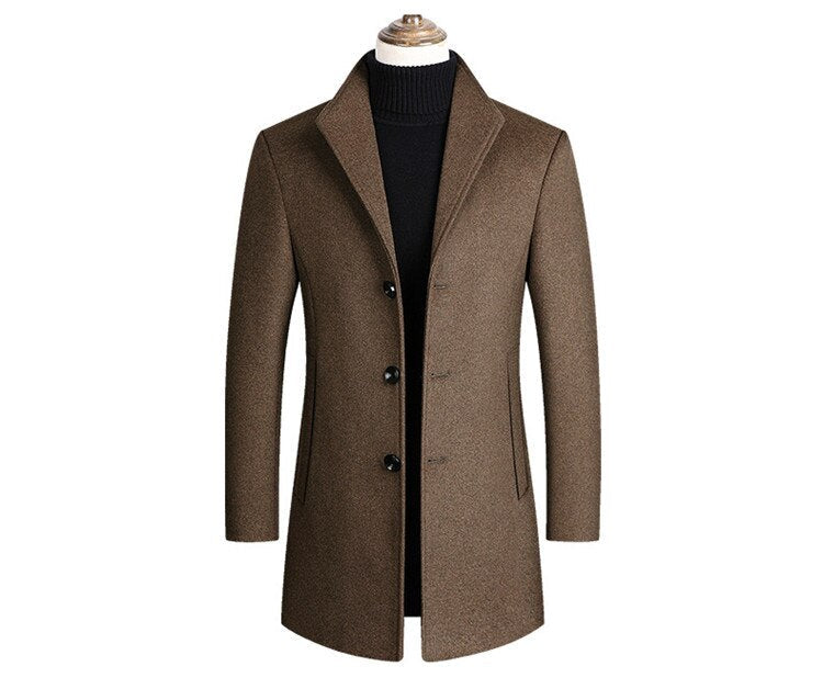 Cappotto monopetto da uomo classico elegante