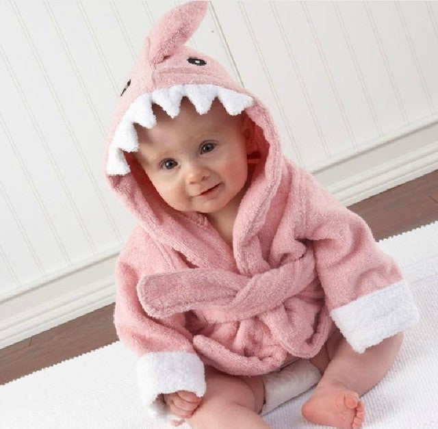 Warmes Baby-Bademantel mit lustiger Tierkapuze