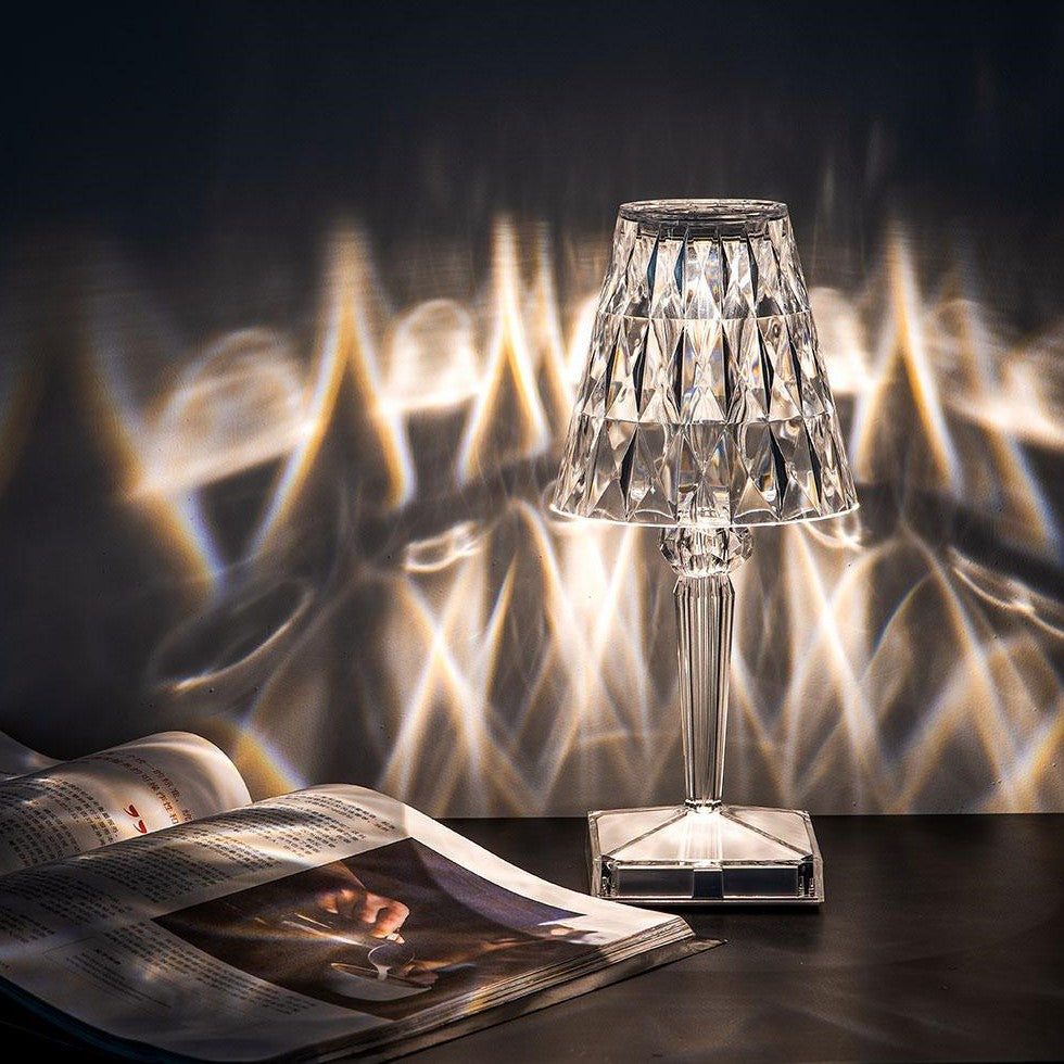 Crystal style table lamp with touch control elegant light wall light