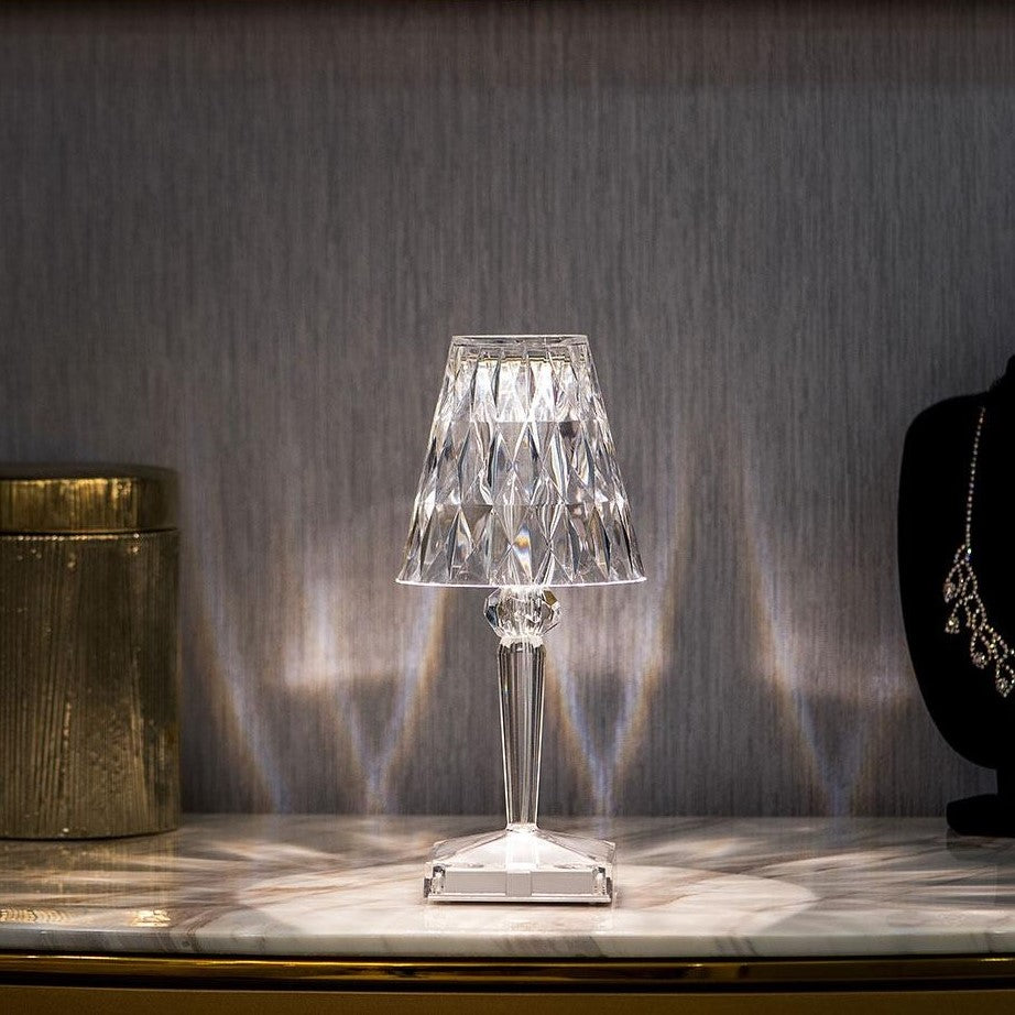 Crystal style table lamp with touch control elegant light wall light