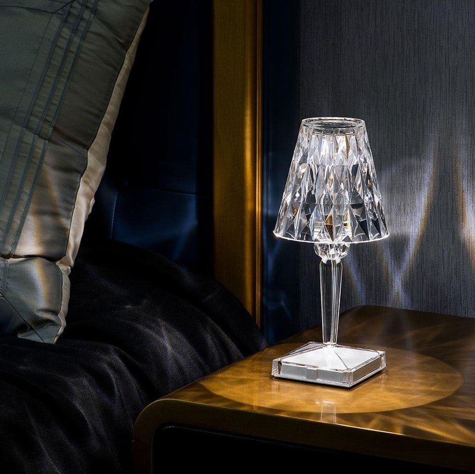 Crystal style table lamp with touch control elegant light wall light