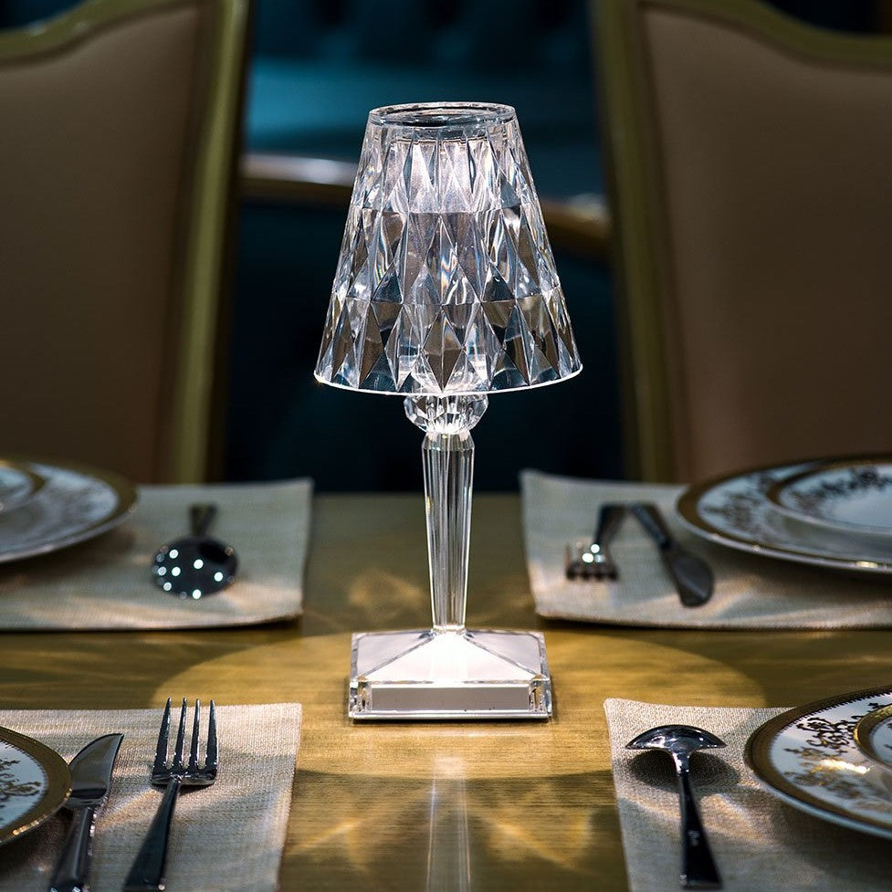 Crystal style table lamp with touch control elegant light wall light