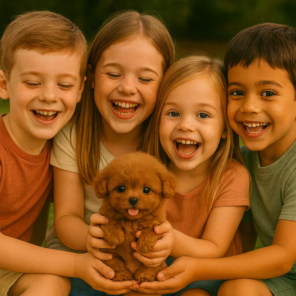 Interaktiver Plüschhund mit Bewegungen und Geräuschen – realistisches Spielzeug für Kinder und Erwachsene