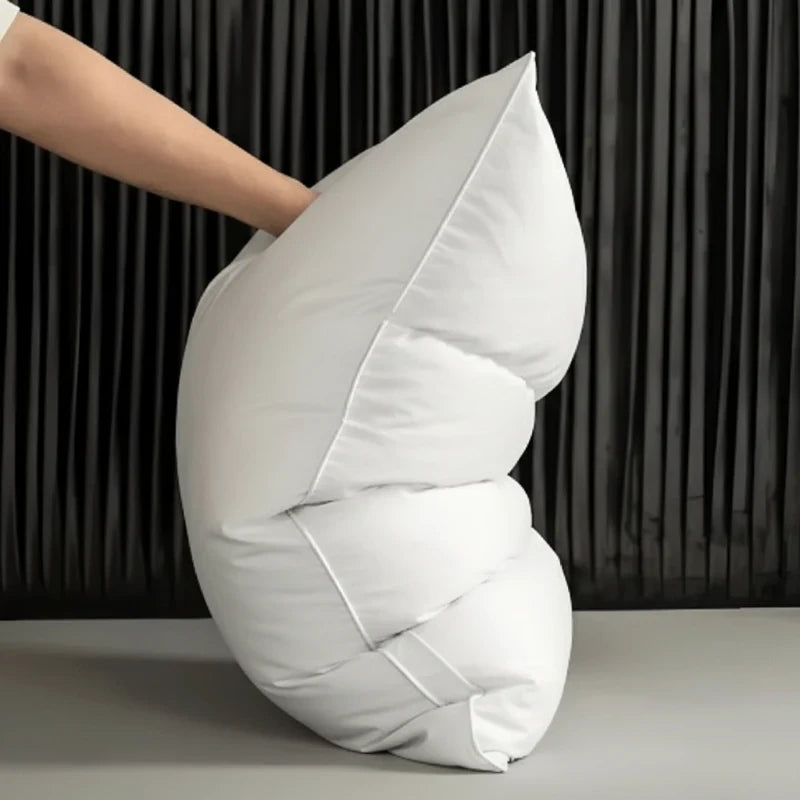 Quilted Gusseted Bed Pillow with Piped Edges and Pinch Pleat Design - Image 4