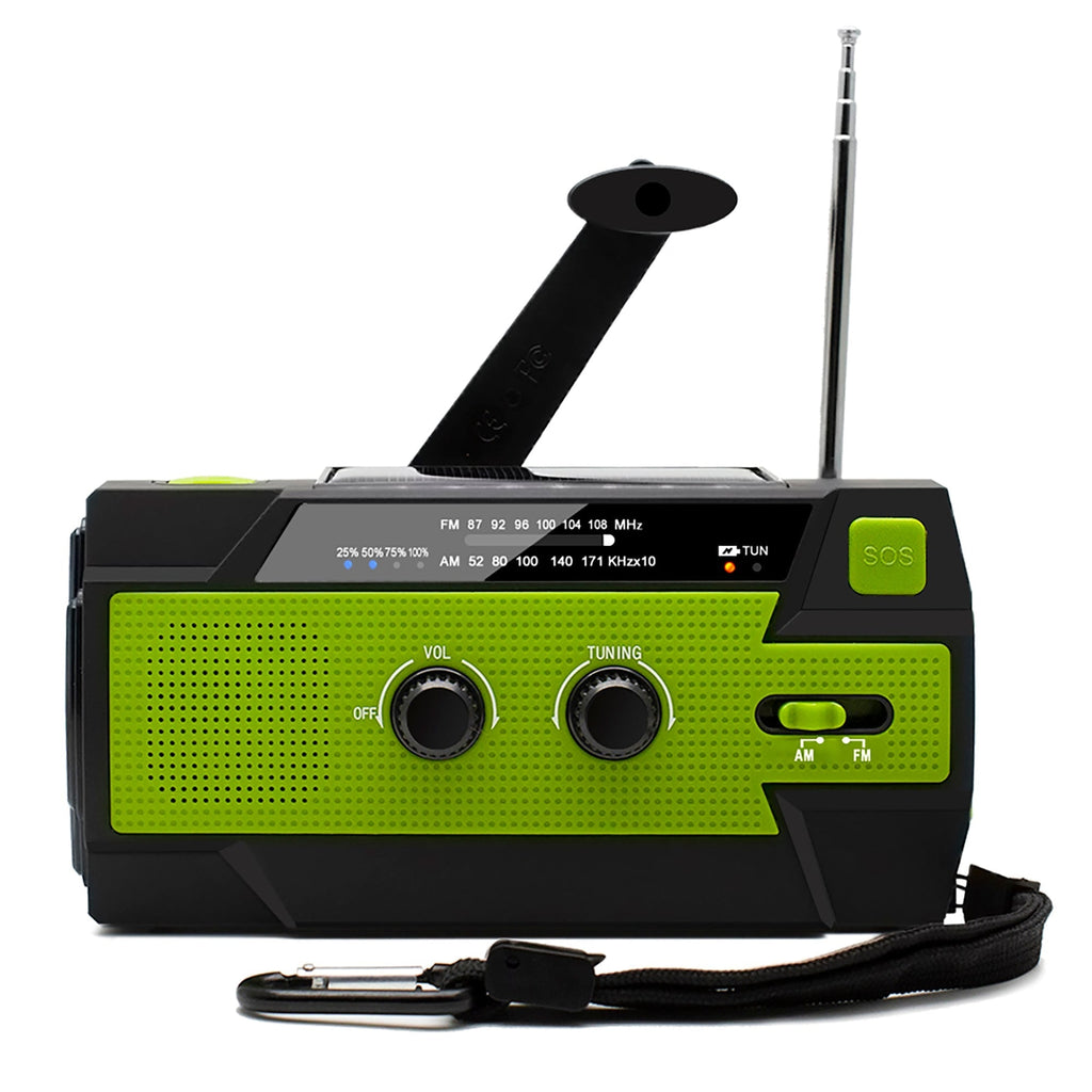 Radio na Korbkę Survival z Panelem Solarnym Latarką LED i Powerbankiem 4000mah Cb Przenośne - Image 2