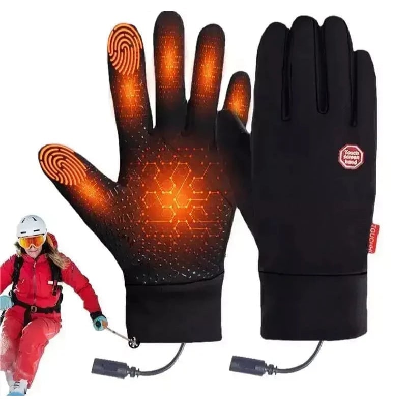 Rechargeable Heated Gloves with Touchscreen Fingertips and Non-Slip Palm Grip - Image 1