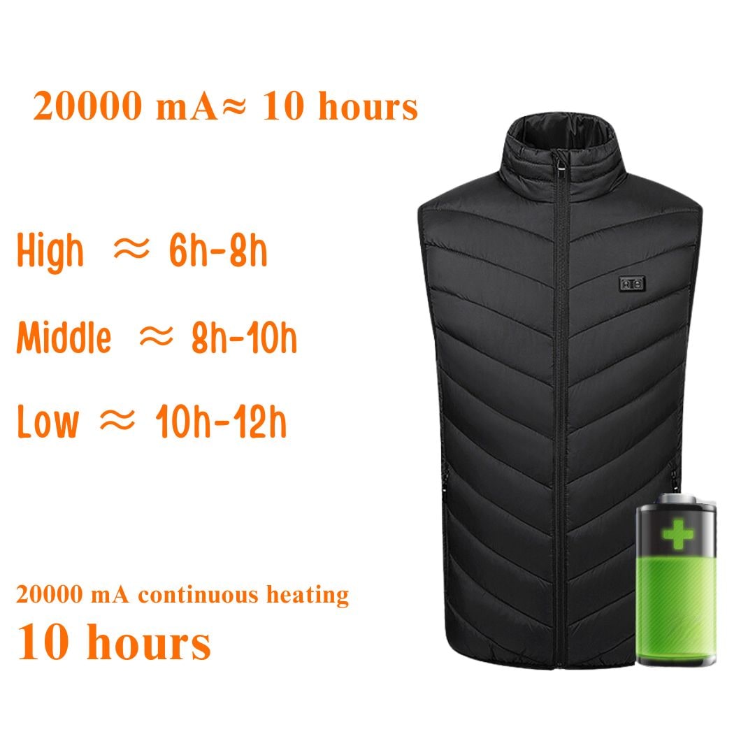 Rechargeable Heated Vest with USB Battery Pack and Adjustable Heat Control - Image 3