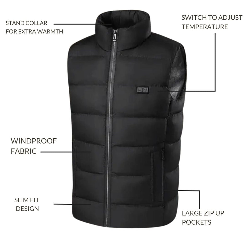 Rechargeable Heated Vest with USB Battery Pack and Adjustable Heat Control - Image 4