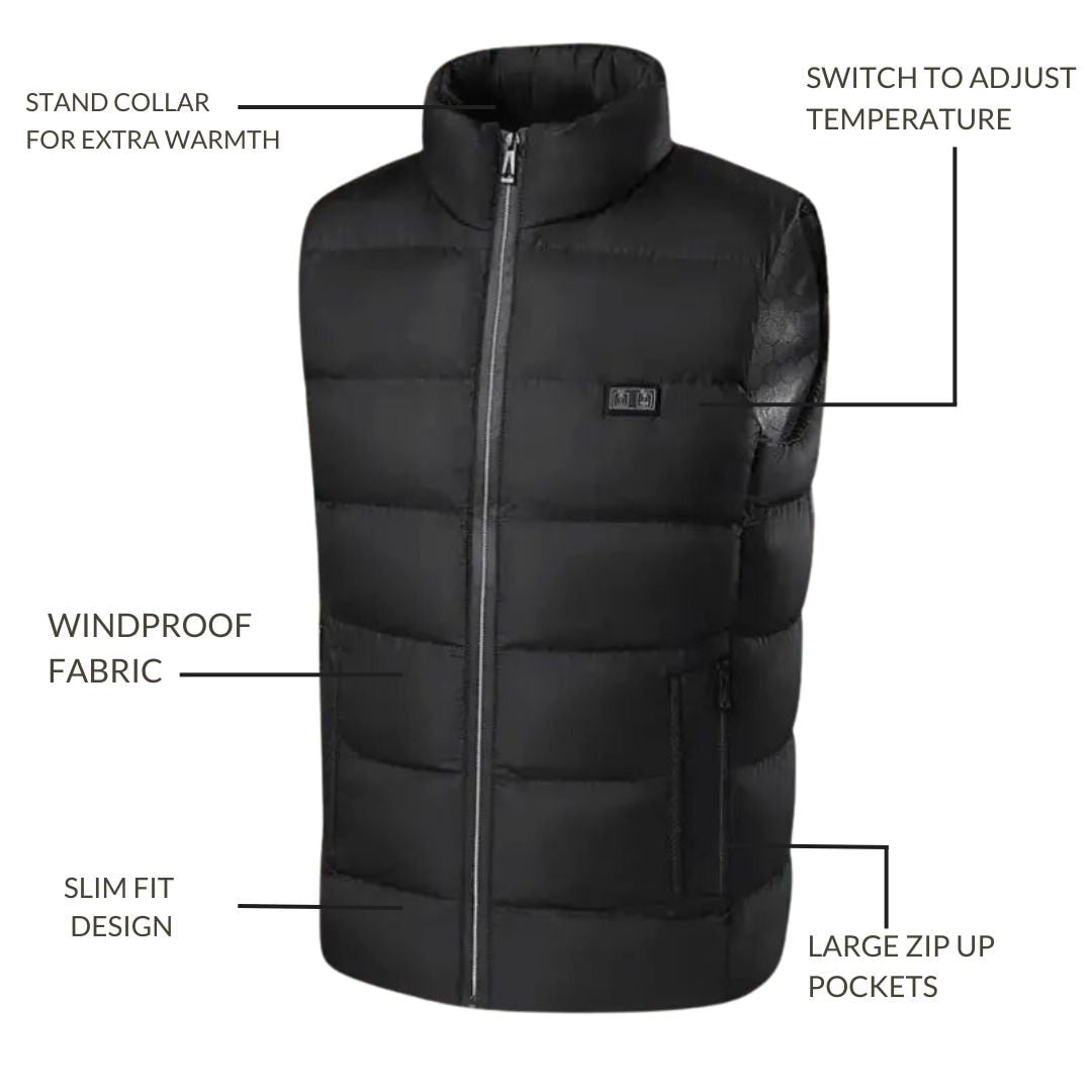Rechargeable Heated Vest with USB Battery Pack and Adjustable Heat Control - Image 4