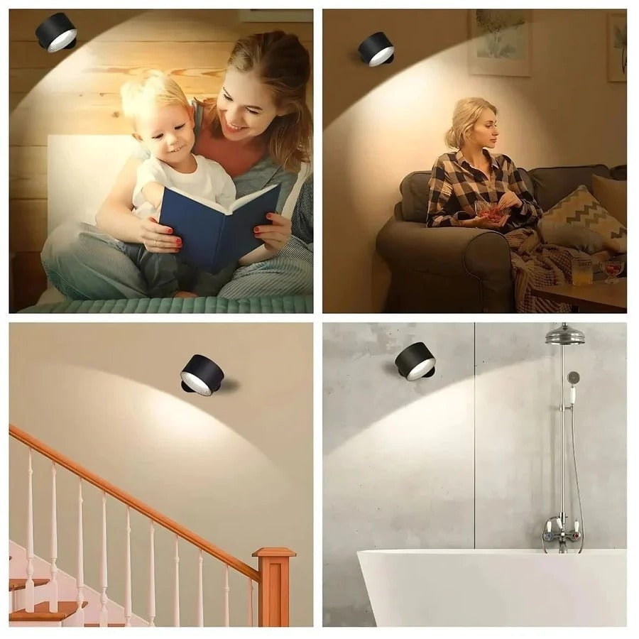 Rechargeable Wall Sconce with 360° Rotating Magnetic Head and Remote Control - Image 16