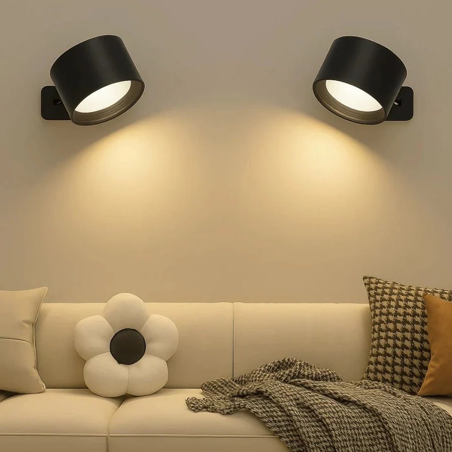 Rechargeable Wall Sconce with 360° Rotating Magnetic Head and Remote Control - Image 2