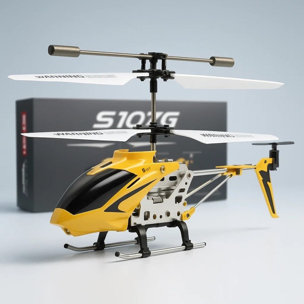 Remote Control Helicopter with Coaxial Rotors Metal Frame and Crash-Resistant Design - Image 1
