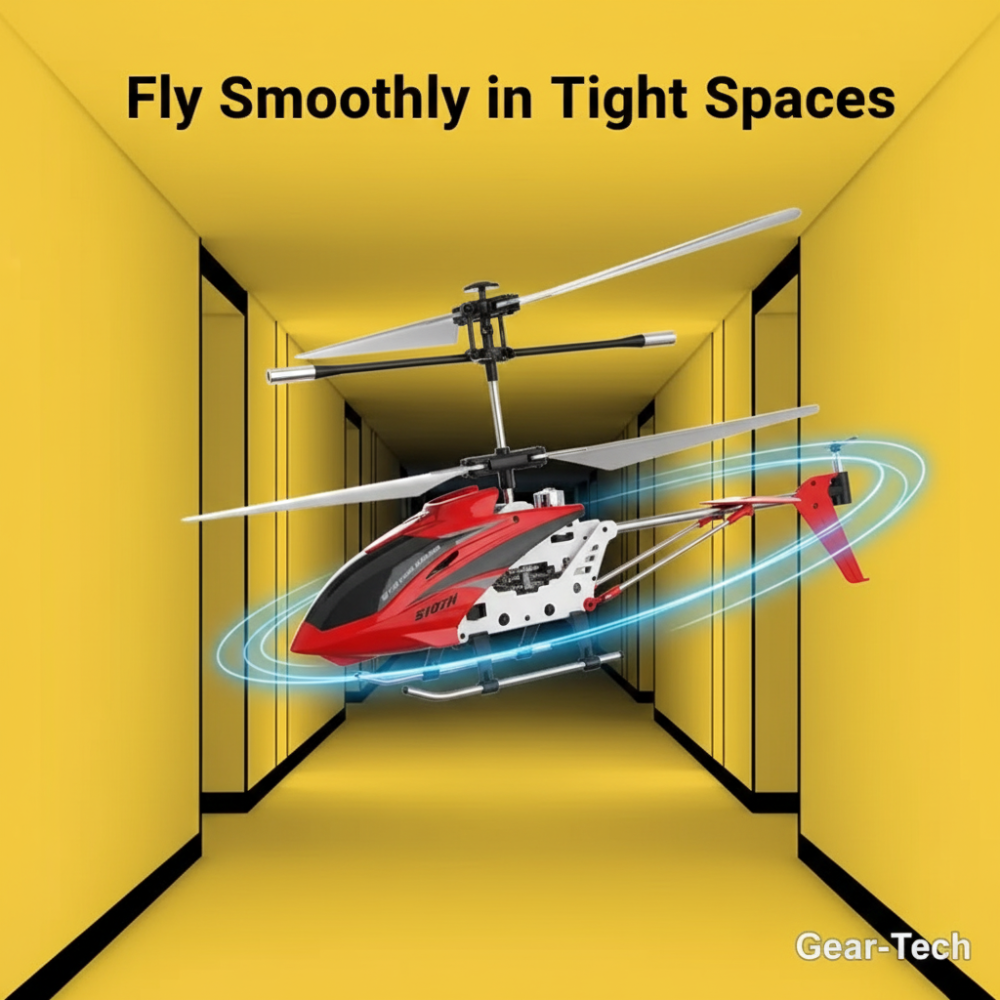 Remote Control Helicopter with Coaxial Rotors Metal Frame and Crash-Resistant Design - Image 11