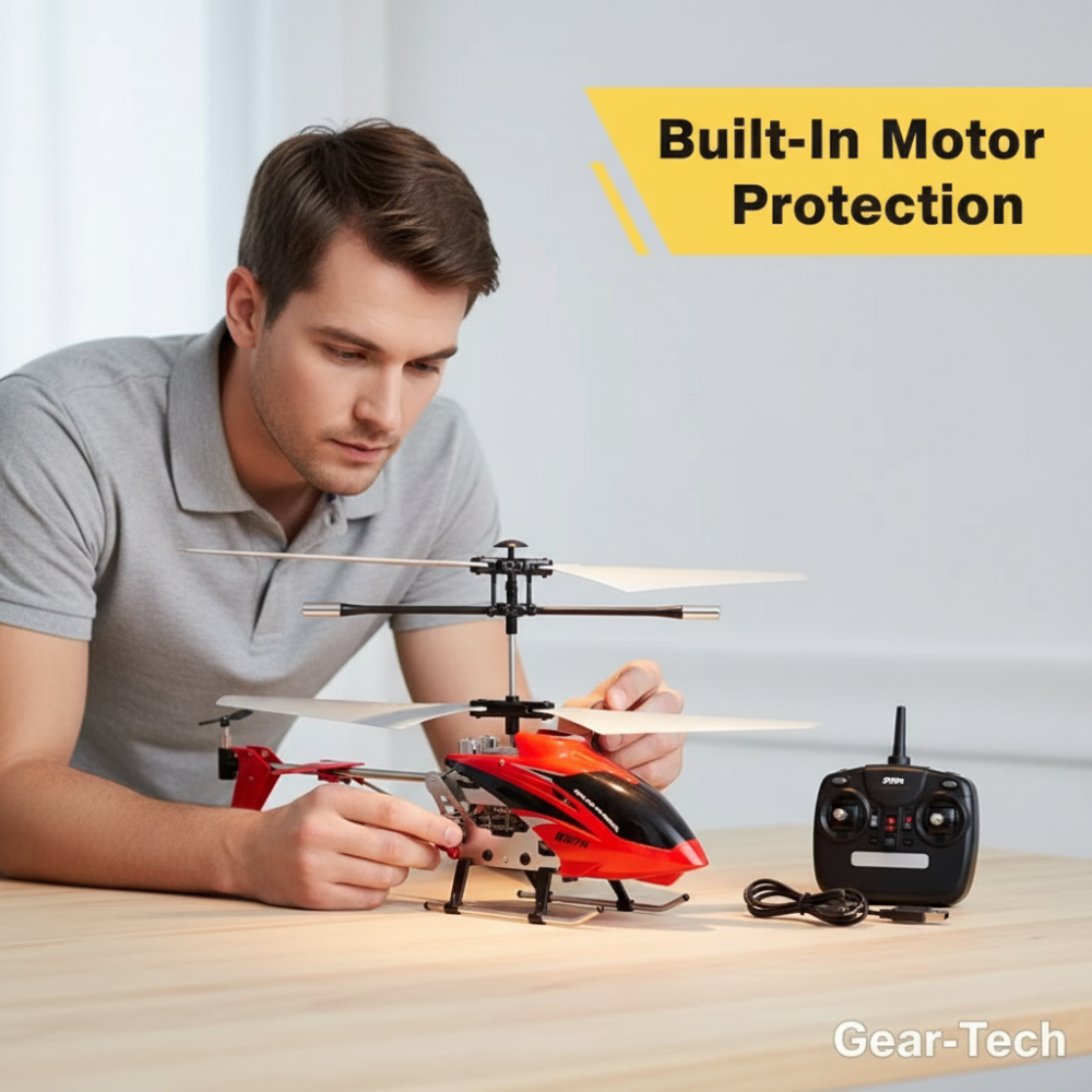 Remote Control Helicopter with Coaxial Rotors Metal Frame and Crash-Resistant Design - Image 14