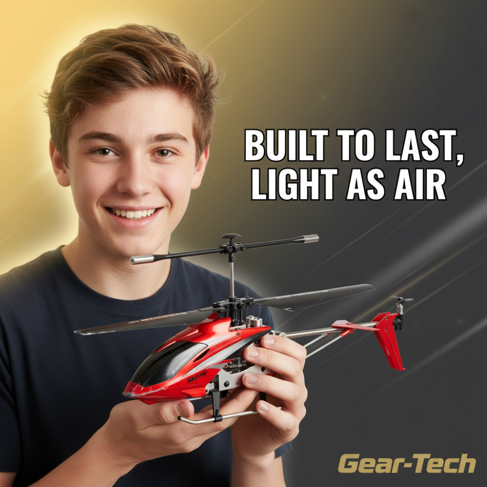 Remote Control Helicopter with Coaxial Rotors Metal Frame and Crash-Resistant Design - Image 15