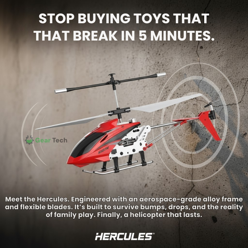 Remote Control Helicopter with Coaxial Rotors Metal Frame and Crash-Resistant Design - Image 2