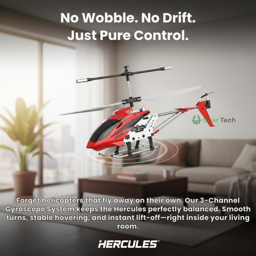 Remote Control Helicopter with Coaxial Rotors Metal Frame and Crash-Resistant Design - Image 3