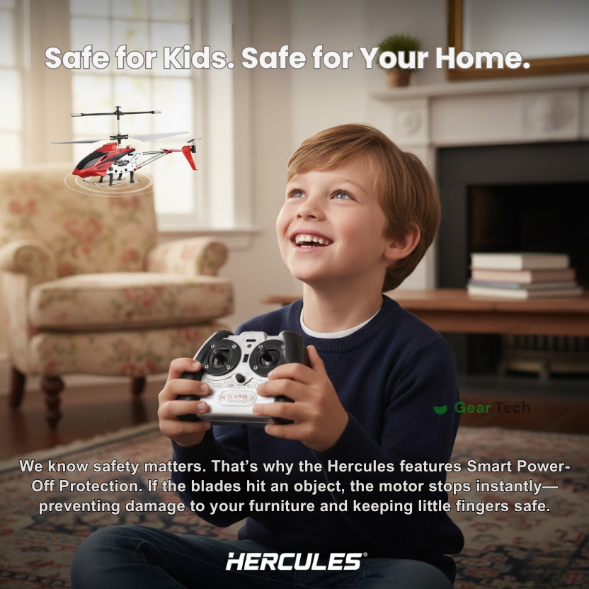 Remote Control Helicopter with Coaxial Rotors Metal Frame and Crash-Resistant Design - Image 4