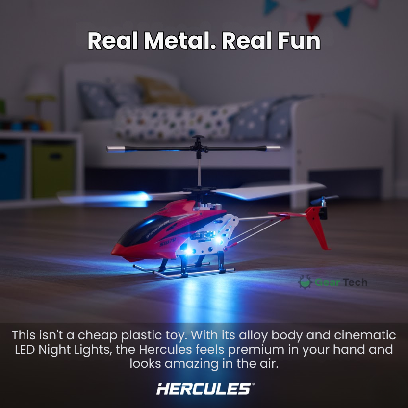 Remote Control Helicopter with Coaxial Rotors Metal Frame and Crash-Resistant Design - Image 6