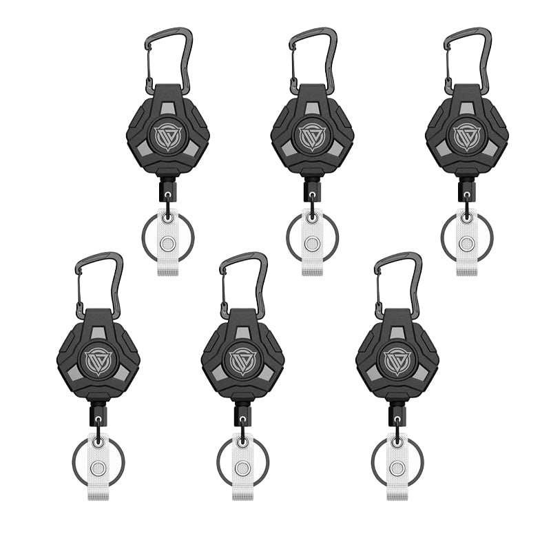 Retractable Badge Reels with Carabiner Keychain and Heavy Duty Steel Wire Cord - Image 16