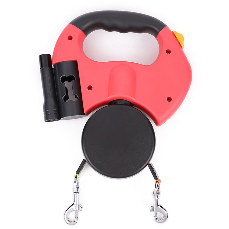 Retractable Dog Leash with Flashlight and Bag Dispenser 360 Swivel Dual Pet Lead - Image 22