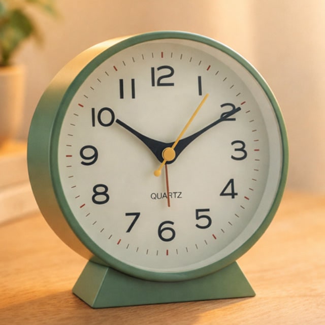 Retro Analog Alarm Clock with Backlight Silent Battery Operated Non-Ticking Quartz - Image 1