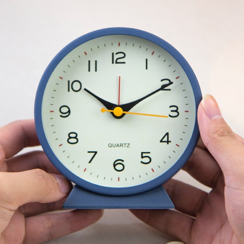 Retro Analog Alarm Clock with Backlight Silent Battery Operated Non-Ticking Quartz - Image 11