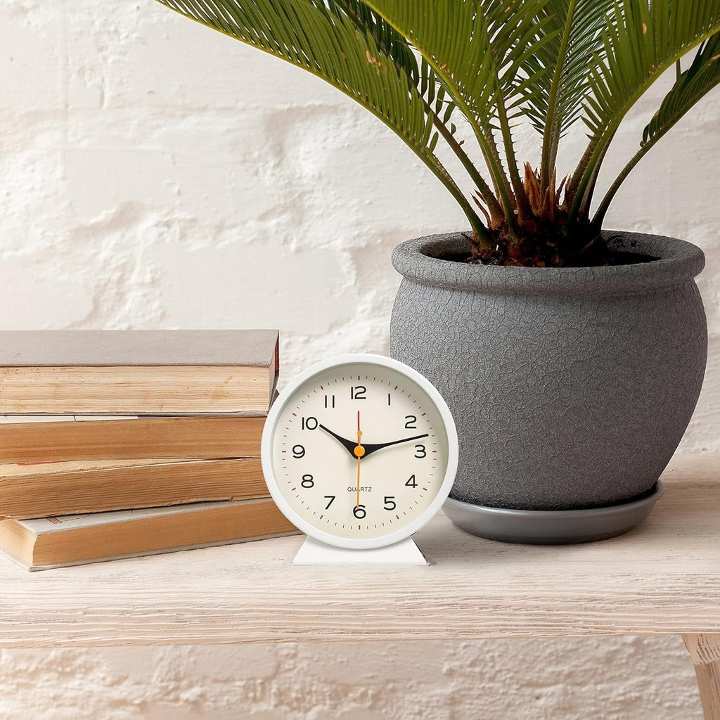 Retro Analog Alarm Clock with Backlight Silent Battery Operated Non-Ticking Quartz - Image 13